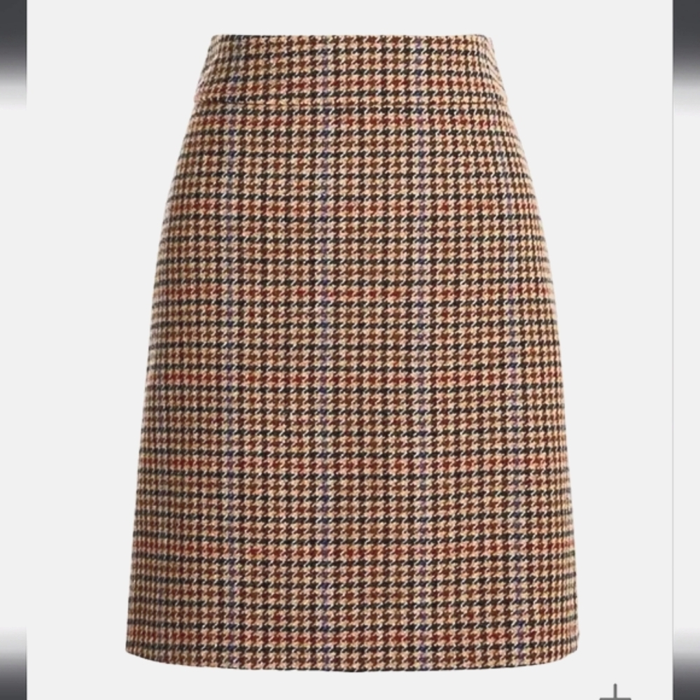 J.Crew Houndstooth Wool Mini